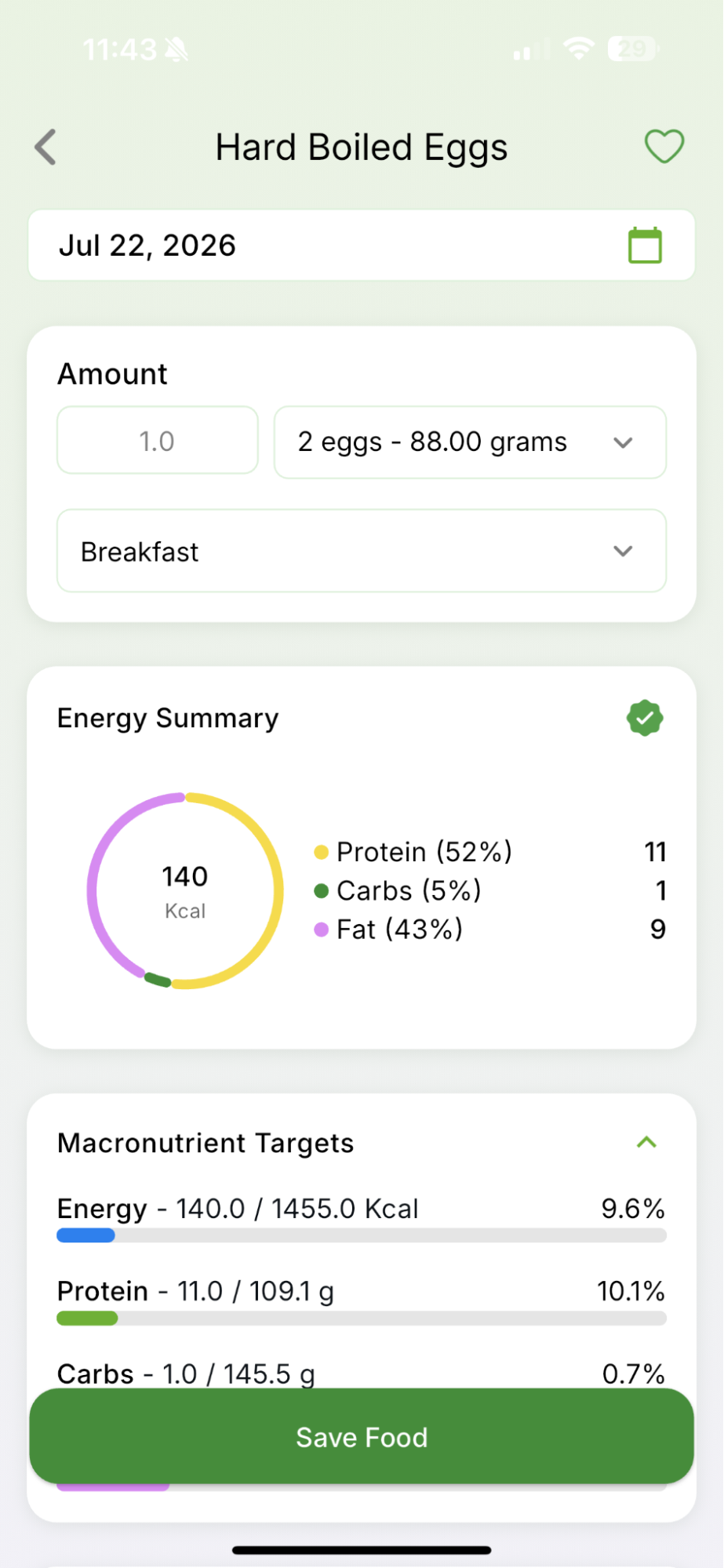 How to Search for a Food, Meal, or Ingredient — Qalzy app screenshot