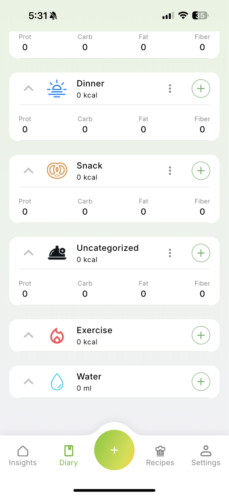 1. Add exercise manually — Qalzy app screenshot